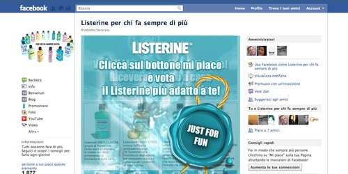 Listerine sui social
