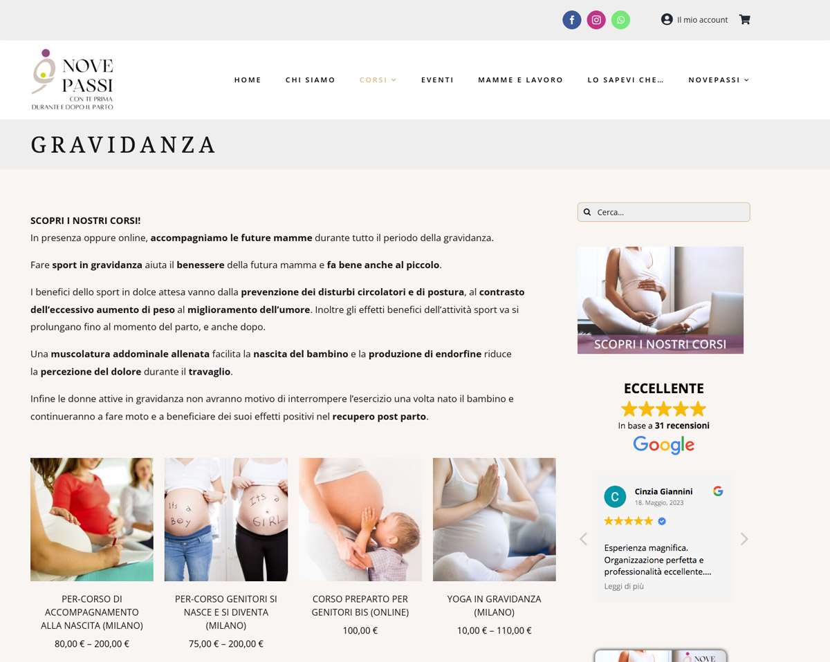 NOVEPASSI | Corsi Gravidanza NOVEPASSI | Corsi Gravidanza