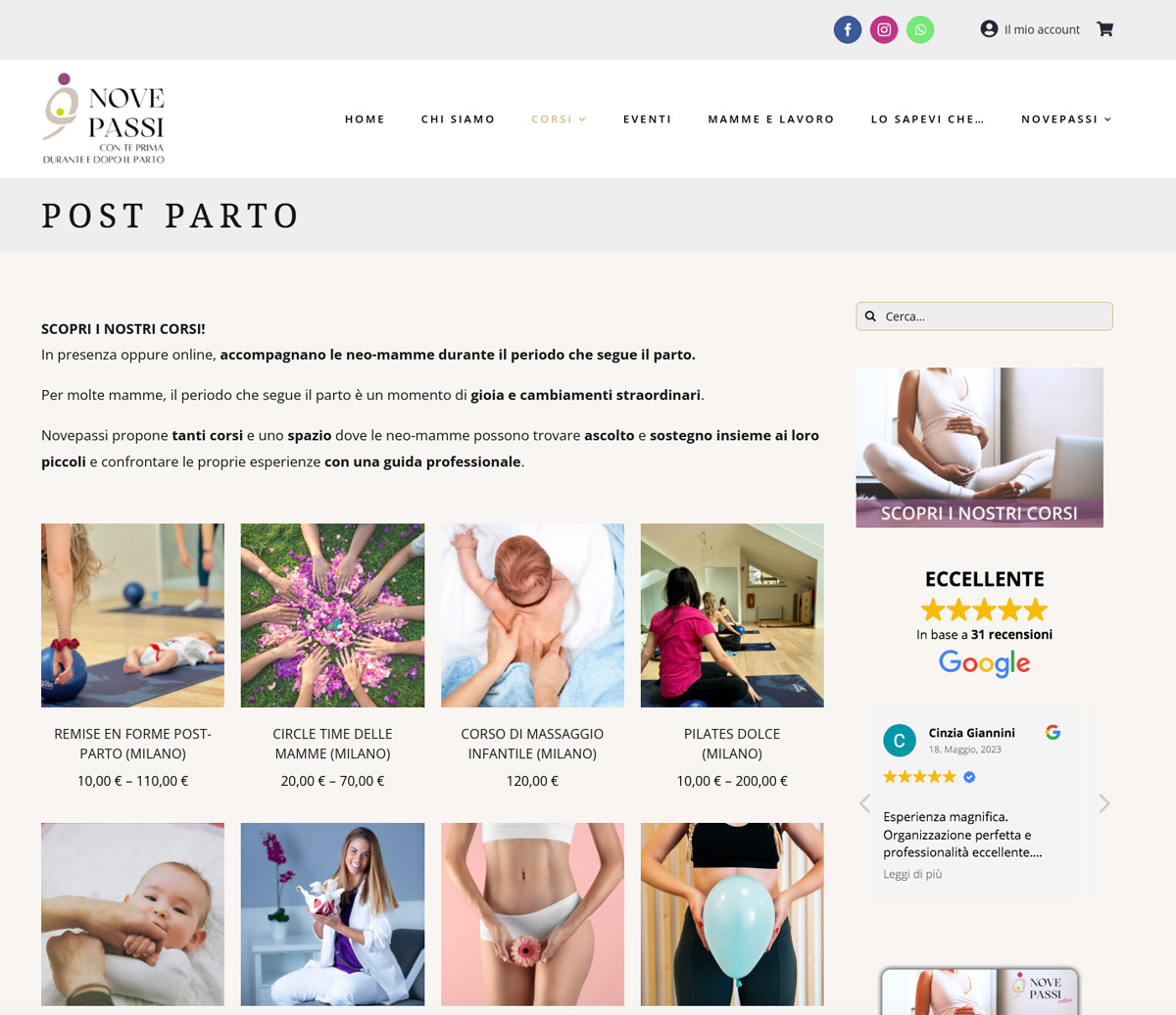 NOVEPASSI | Corsi Post Parto NOVEPASSI | Corsi Post Parto