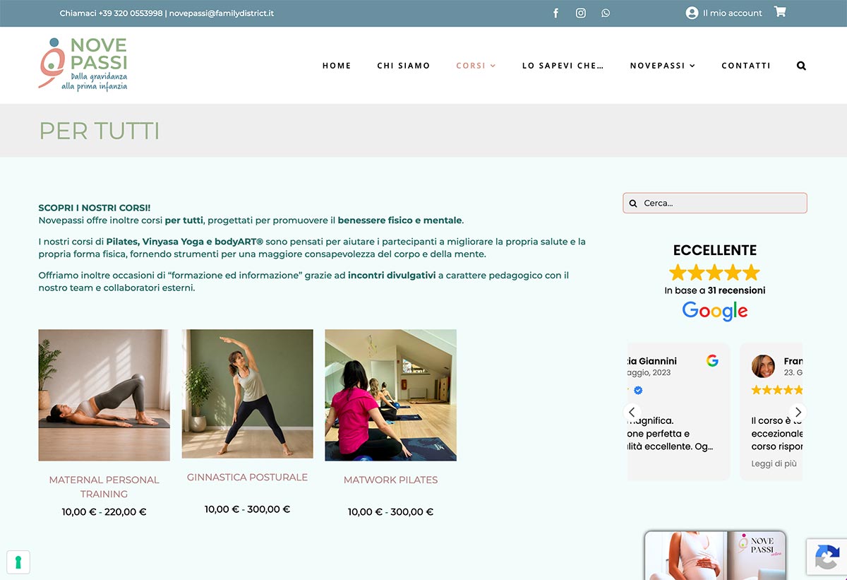 Restyling Novepassi | Pagine interne Restyling Novepassi | Pagine interne